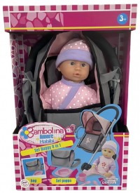 Bambolina Amore Καρότσι με Αξεσουάρ και Κούκλα