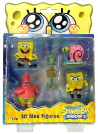 SpongeBob Movie 3D Mini Figures Pack 5 asst.