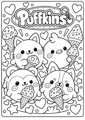 Χρωμοσελίδα Puffkins Surprise